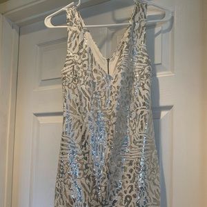 White Sequence Dress